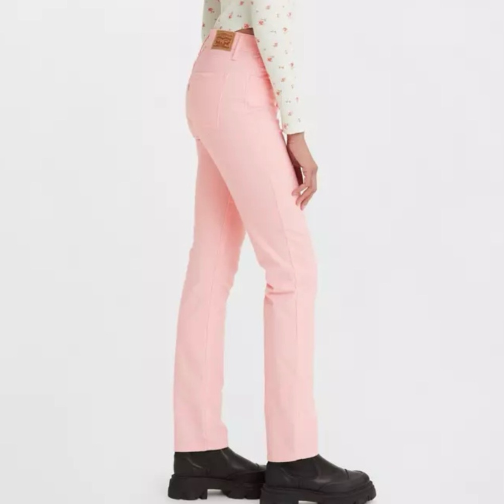 Levis 724 Womens Jeans Pink Size 27 High Rise Straight Corduroy Pants